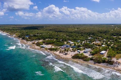 Watering Place Road in Cayman Brac, Cayman Islands