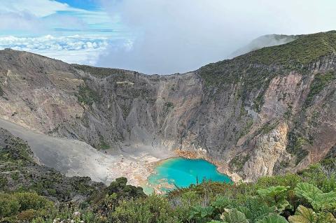 Lake in the main crater of Irazú volcano, Cartago, Costa Rica