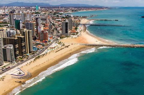 Shoreline view, city of Fortaleza, Brazil