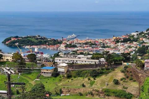 View of St. George's, capitol of Grenada
