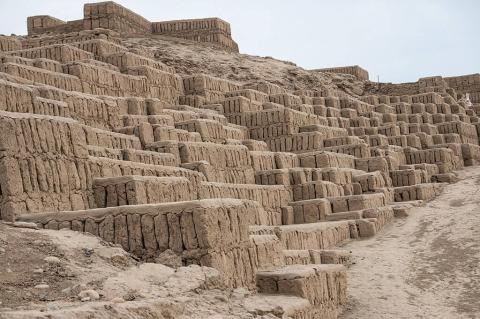 Huaca Pucllana pyramid, Lima, Peru