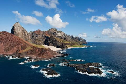View of Trindade, off the coast of the Brazilian state of Espirito Santo.
