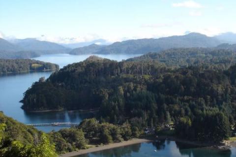 "La Angostura" the tiny neck of land that connects Peninsula Quetrihué to the Argentine mainland