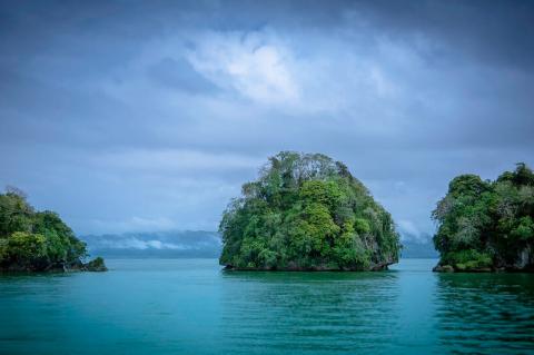 Islets on north coast of Los Haitises National Park, Dominican Republic