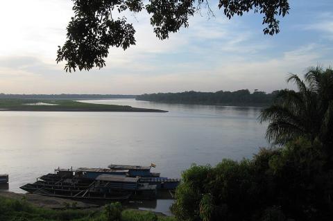 Confluence of Madre de Dios and Beni rivers in Riberalta, Bolivia