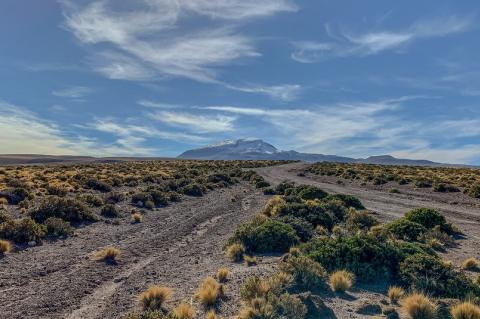 The Atacama desert at 4,000 meters (13,123.36 ft) above sea level, Antofagasta, Chile