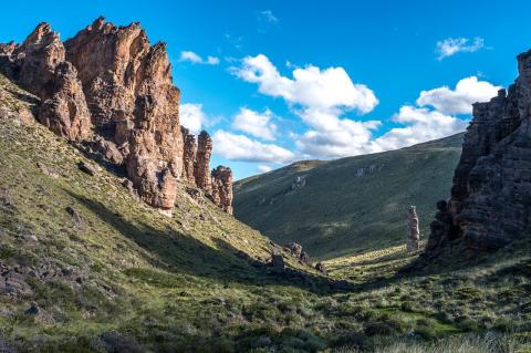 Piedra Clavada, rock formation in the former Lago Jeinimeni National Reserve, Chile 