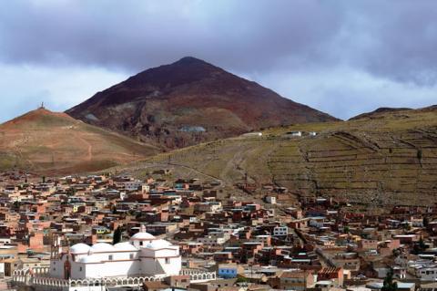 Panorama of the city of Potosí, Bolivia
