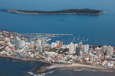 Aerial view of Punta del Este, Uruguay