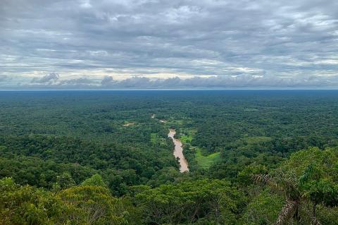 Moa river and the Serra do Divisor National Park in Acre, Brazil