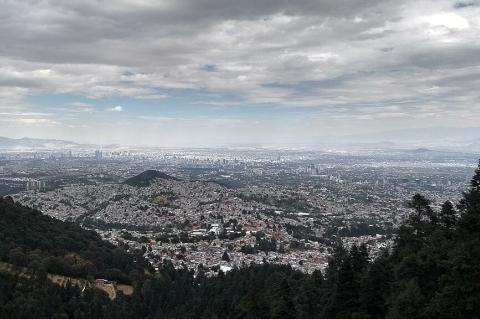 View of the Valley of Mexico from the neighborhood of San Bernabé Ocotepec in Mexico City