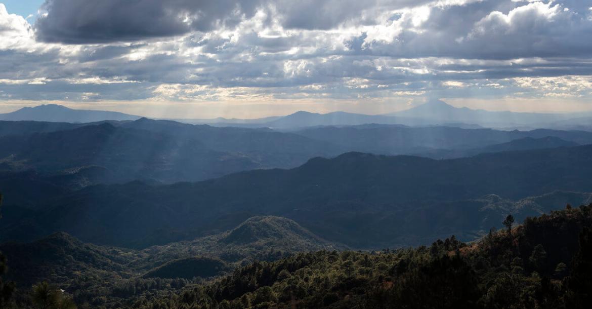 Mountains of southern El Salvador