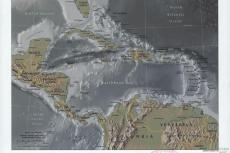 Map of Central America and the Caribbean showing the location of the Cayman Trench