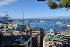 Valparaiso harbor panorama, Chile