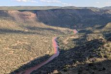 The Rio Grande from the Puye Escarpment, at White Rock, New Mexico